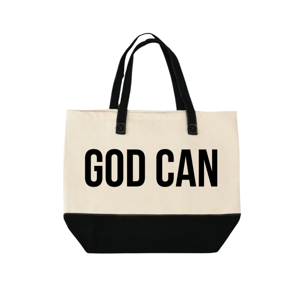 Tote Bag - Two tone Beige & Black