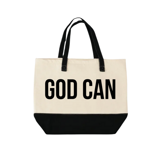 Tote Bag - Two tone Beige & Black